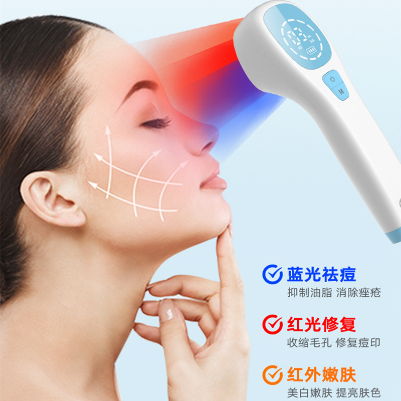 益健堂红蓝光祛痘仪手持美容仪家用光子嫩肤炎症痤疮治疗仪招代理