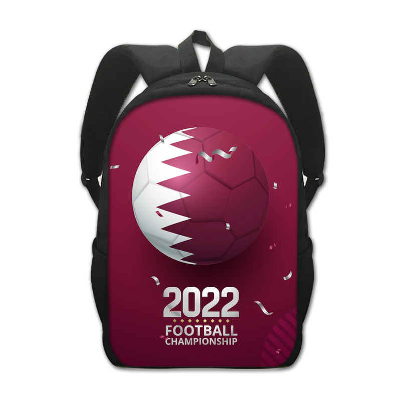 2022 New Qatar World Cup Primary School Student Schoolbag Polyester Creative Comfortable Backpack Children's Computer Bag