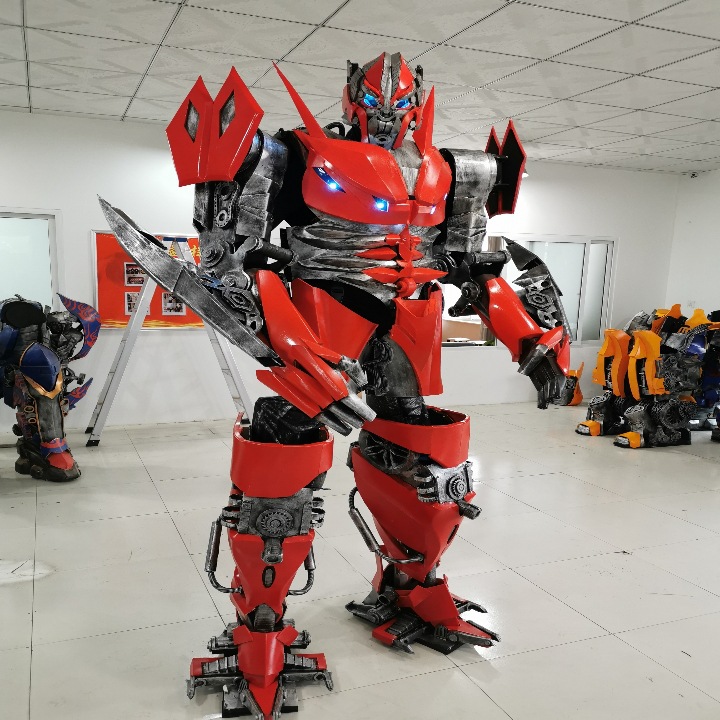 变形金刚机甲真人版可穿戴机器人盔甲道具可行走迪诺铠甲大黄蜂