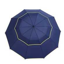 超大双层自动包边防风防晒晴雨两用男士商务雨伞加厚加固高级感