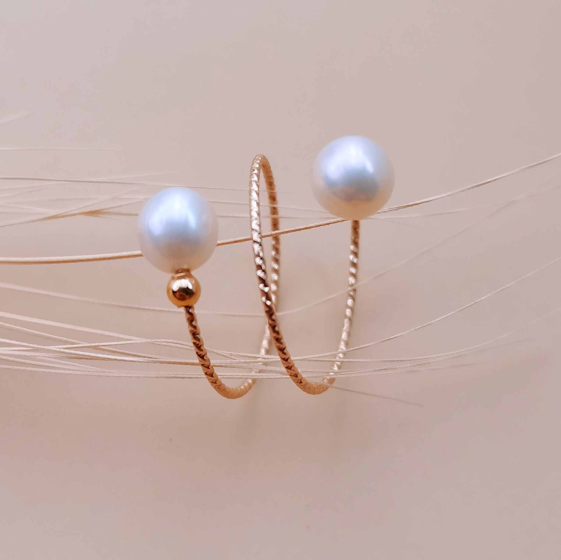 珍珠戒指天然正圆