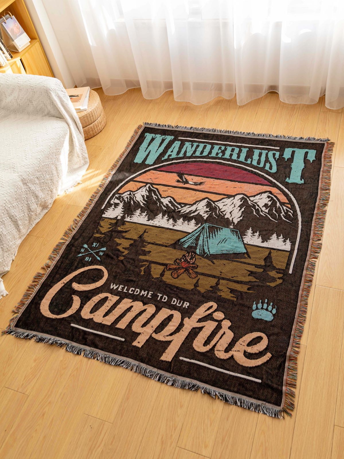 INS Style Camping Rugs Decorative Blanket