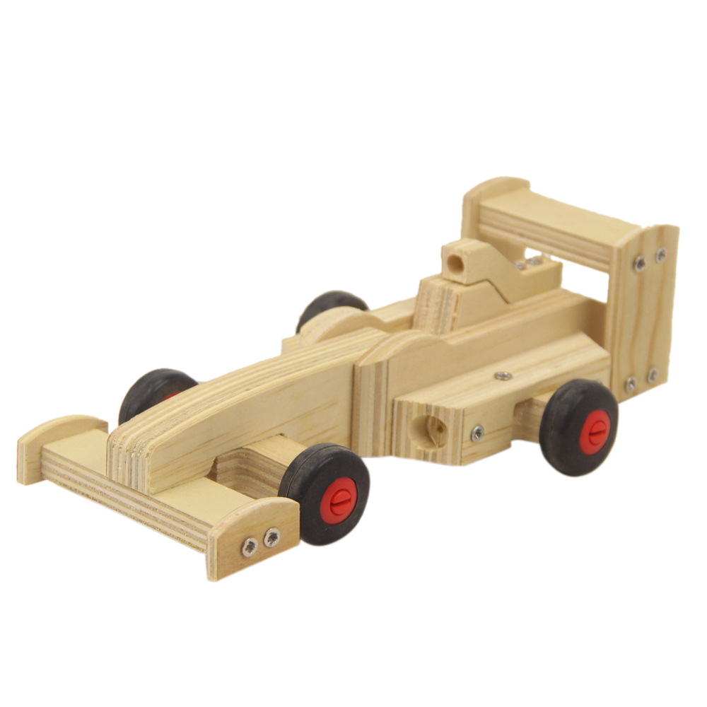 木质组装玩具车儿童木制车模型diy木质玩具小型赛车工艺品定制