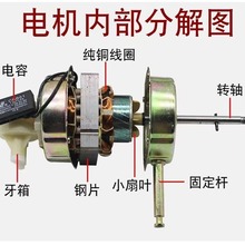 电风扇电机台扇落地扇壁扇遥控风扇滚珠轴承马达工业纯铜线电机头