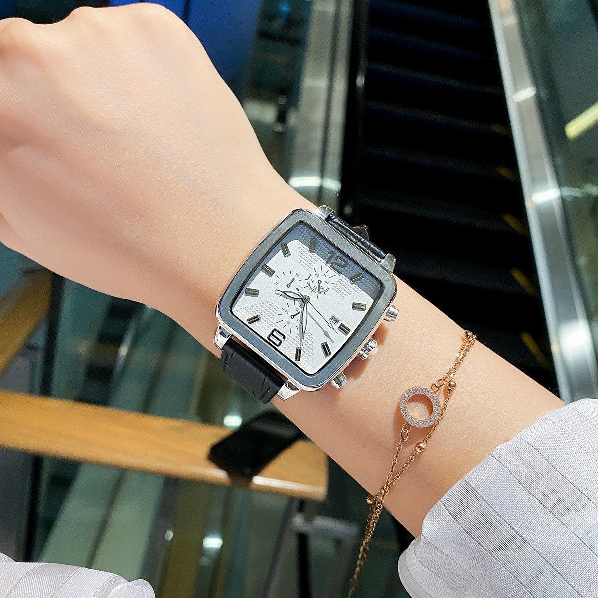 mishali米莉莎方形手表女简约气质大气女表ins风轻奢小众皮带防水