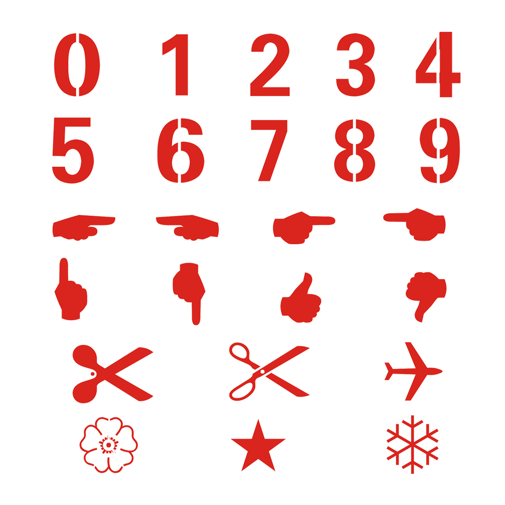 识字数字符号绘画模板手抄报手帐装饰素材模板创意diy