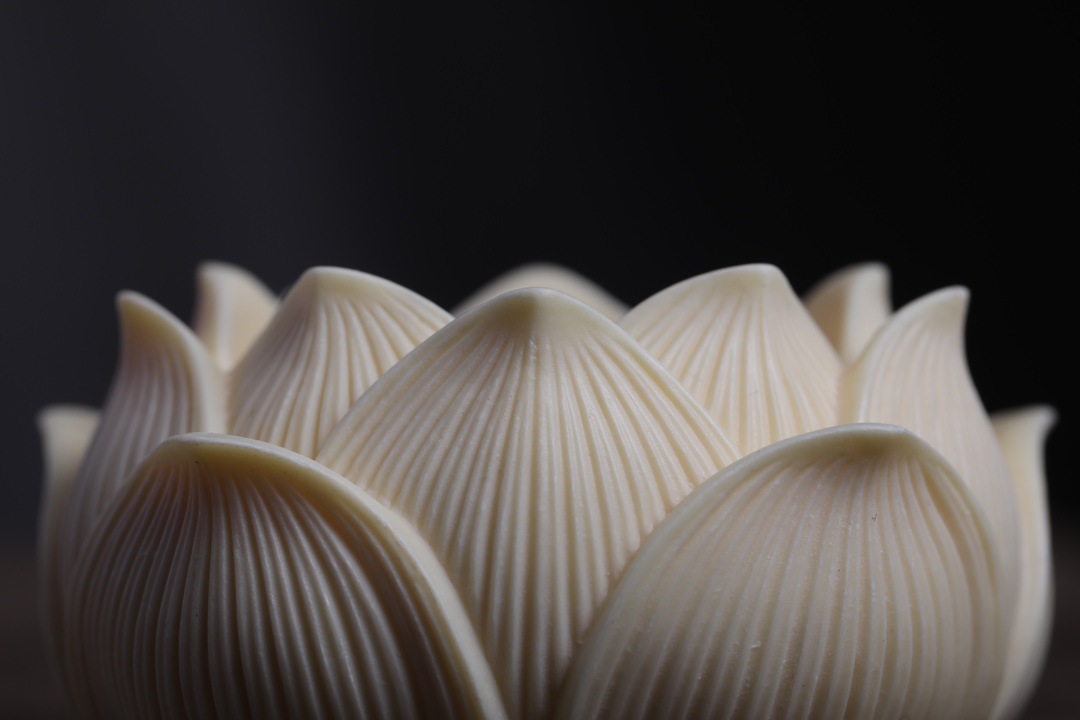 象牙果雕刻座莲花香插摆件菩提籽工艺品香道摆饰莲花底座摆饰批发