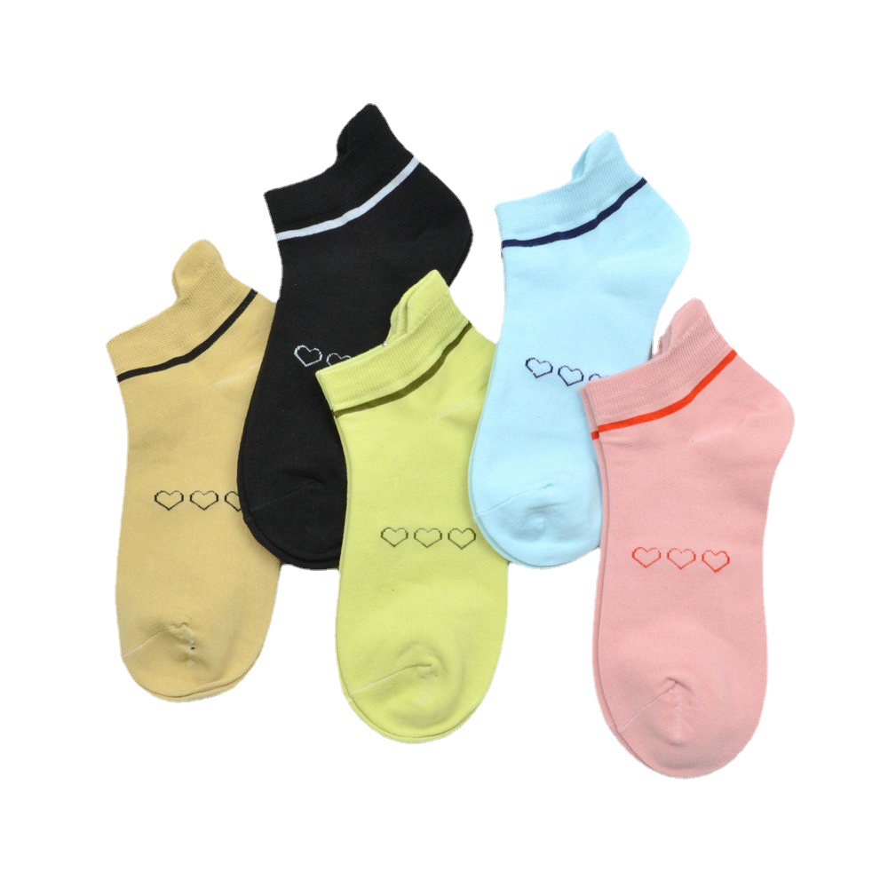 Combed Cotton Socks Men and Women Socks Xinjiang Cotton Sweat-Absorbent Ankle Socks Spring and Autumn Thin Socks Student Breathable Cotton Socks