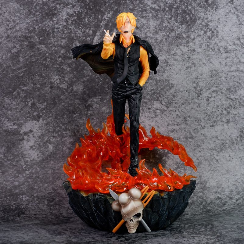 海贼王 gk 三战力 热血山治 不可发光 场景雕像摆件手办模型盒装