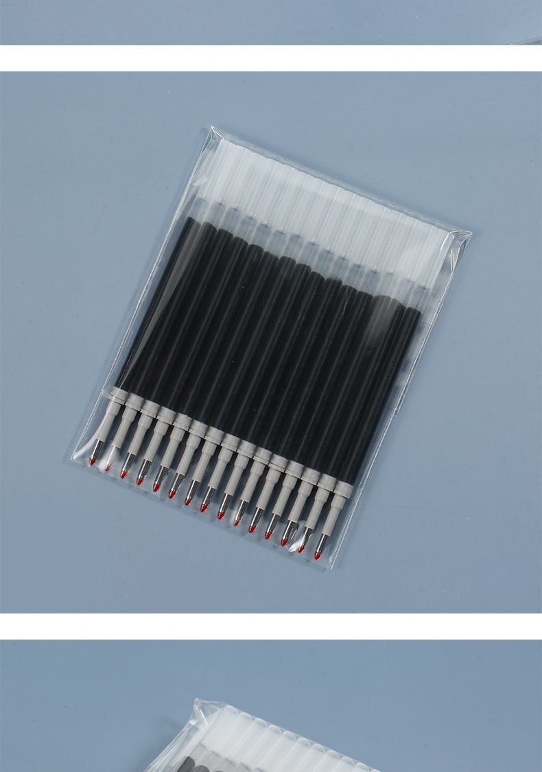 k35按动笔芯跳动中性巨无霸笔芯0.5mm红蓝黑色墨水加大粗笔芯替芯