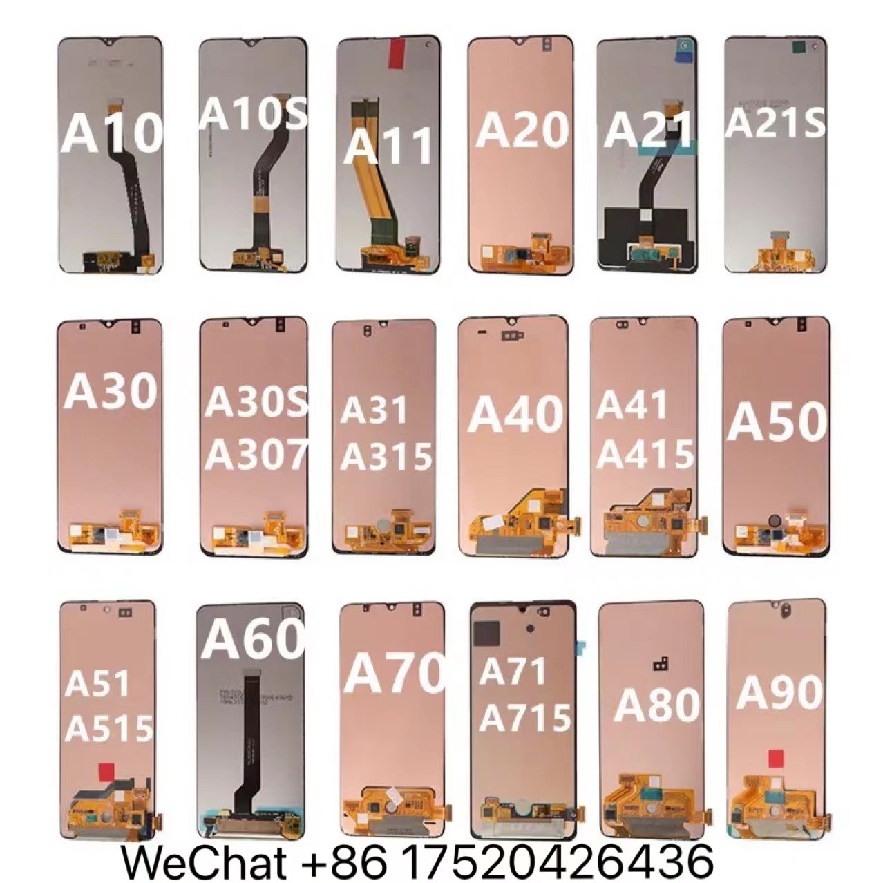 适用于三星a10 a10s a20 a20s a30 a40 a50 a70手机屏幕总成 lcd