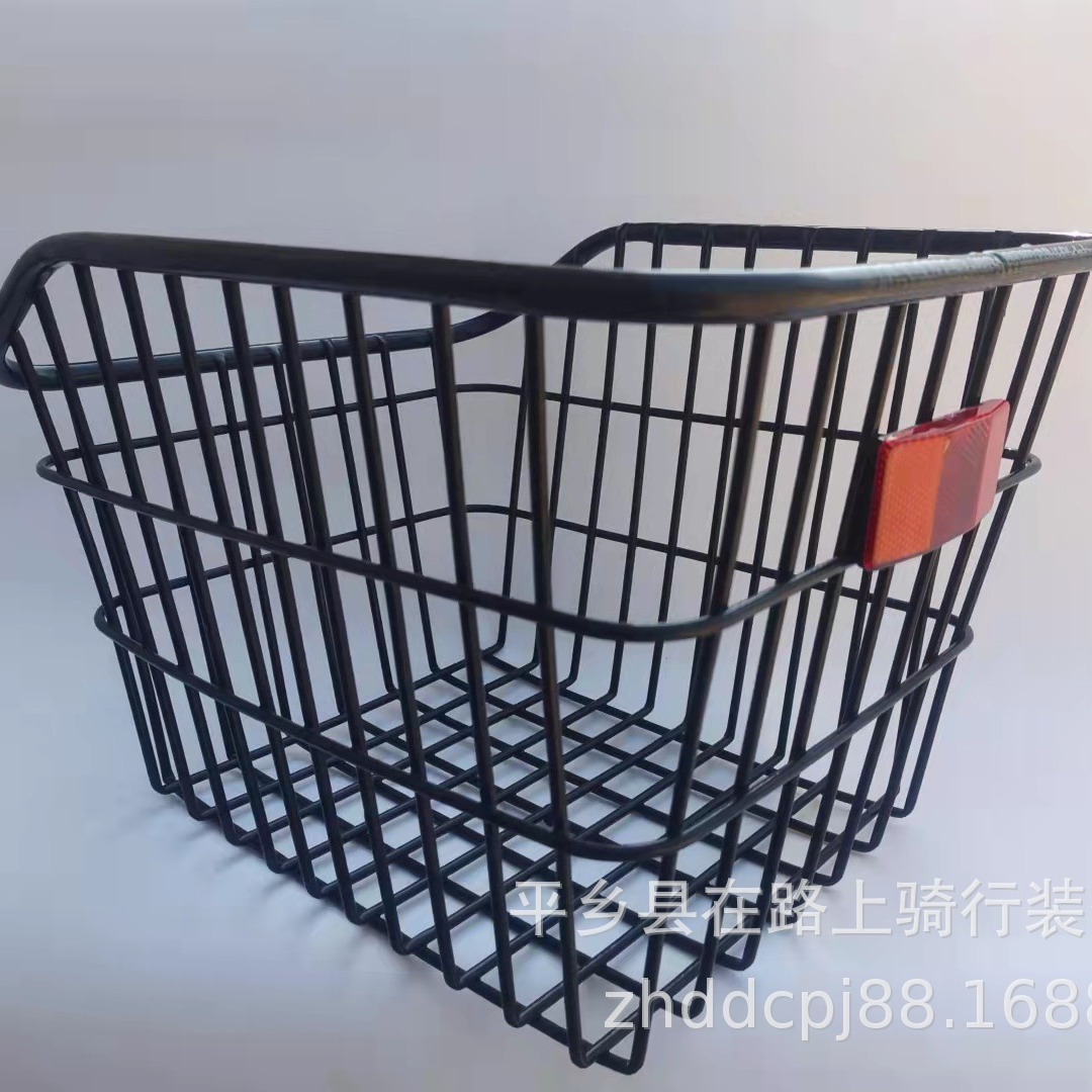 现货批发自行车篮子后车筐折叠车学生书包筐童车后车蓝单车配件