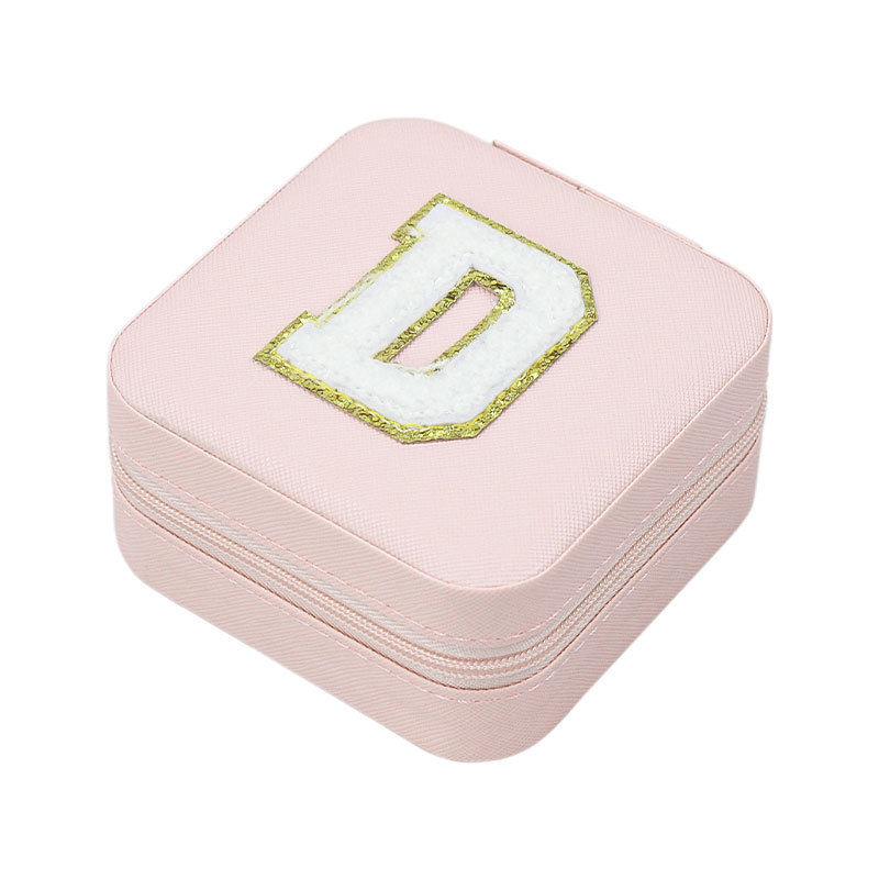 European and American Style Creative English Letter Portable Jewelry Box Anti-Oxidation Ring Necklace Earrings Ear Studs Accessories Storage Box