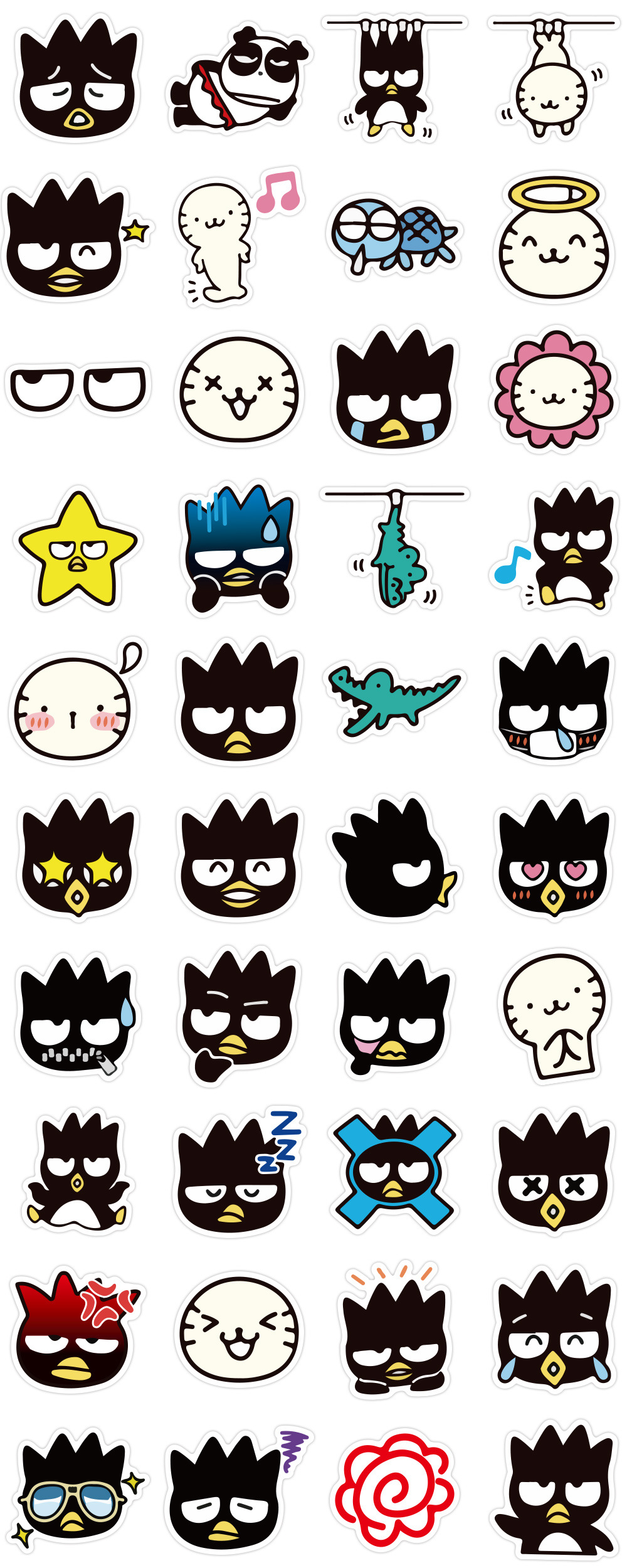 酷企鹅卡通贴纸可爱日本动漫手账本素材行李箱手机壳涂鸦手帐贴纸