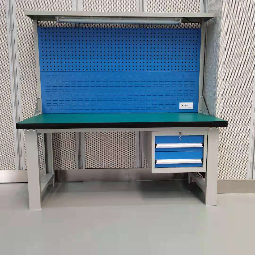 带挂板工作台 两抽操作台 车间工位钳工台