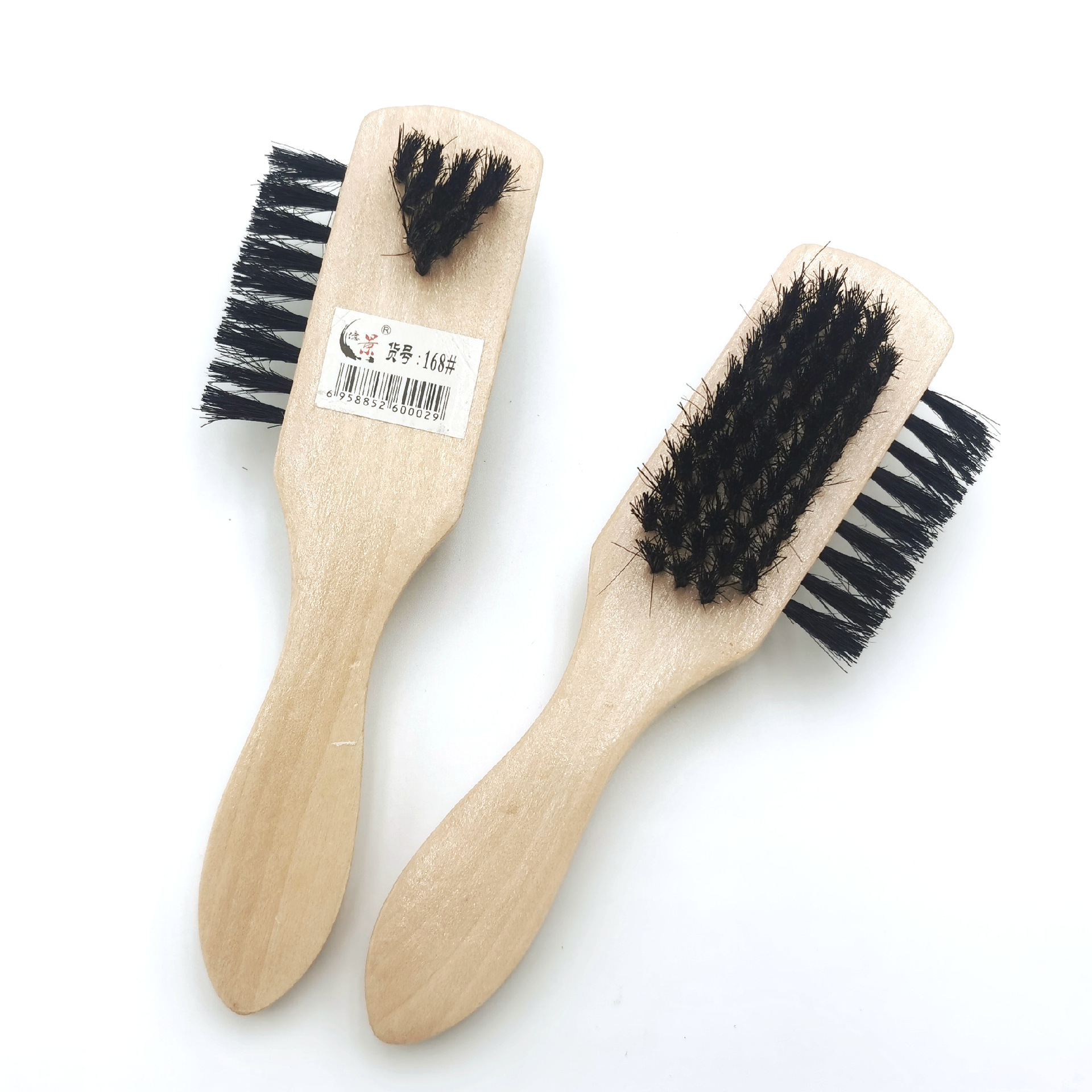 荷木猪毛刷三用鞋油刷皮鞋皮刷皮制品护理清洁用具抛光刷上油刷子