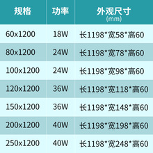 雷士照明LED长条灯吊线平板灯办公室商场写字楼吊装灯盘NLED4912M