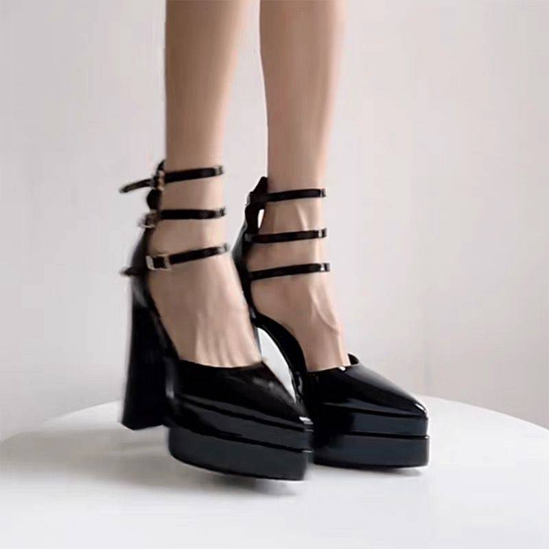 20cm大码超高跟凉鞋特高跟细跟性感防水台恨天高超高钢管舞鞋女夏