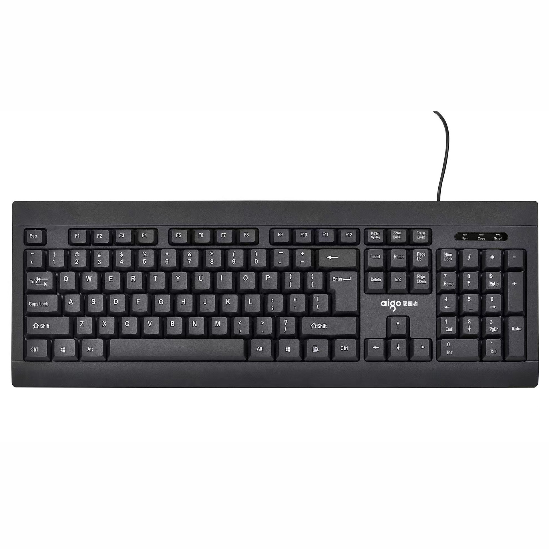 适用于爱国者w912有线键盘 台式笔记本电脑家用商务办公游戏键盘