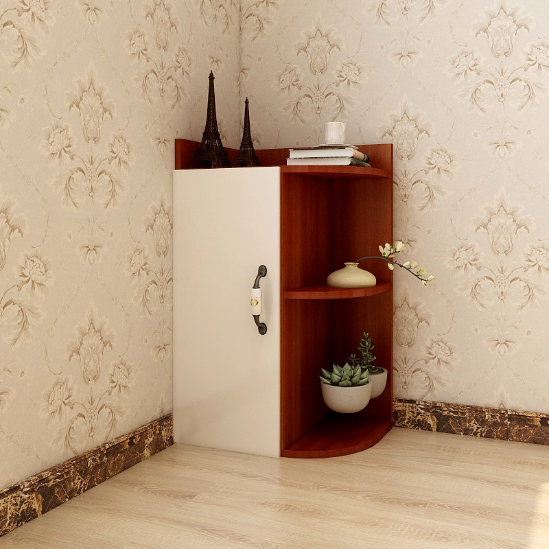 卧室小转角柜客厅角落沙发实木边角柜拐角多功能三角墙角美式角柜