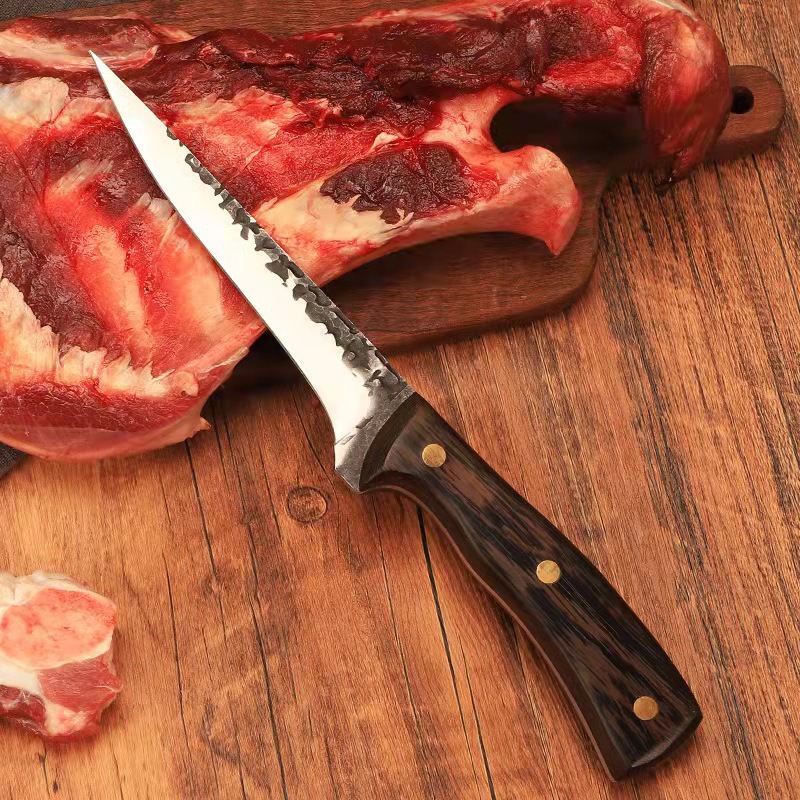锻打剔骨刀屠宰刀鸡翅木柄切肉刀切菜刀屠夫卖猪肉尖刀锋利分肉刀
