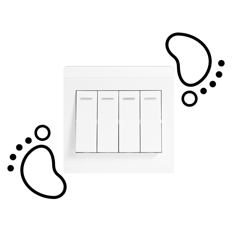 新款跨境卡通情侣开关贴猫墙贴冰箱贴门贴马桶贴动漫墙贴装饰贴纸