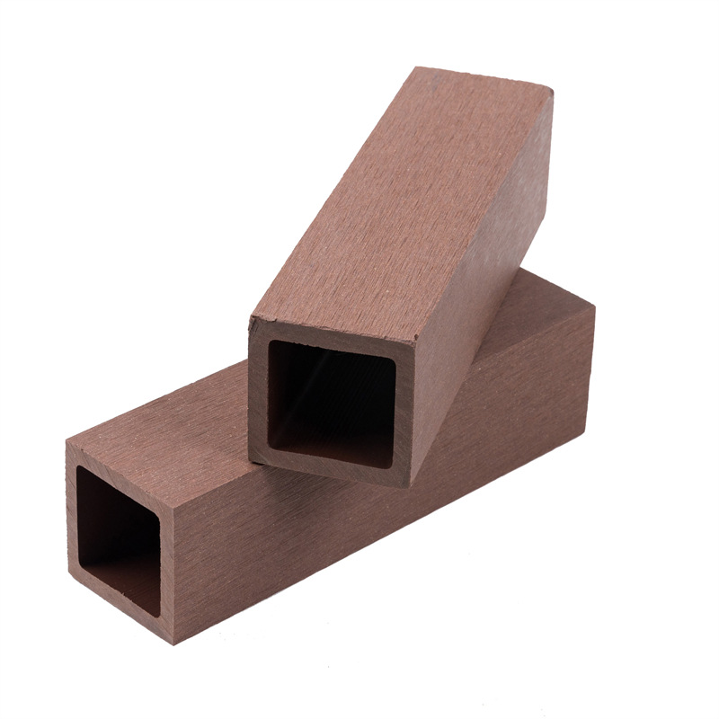 塑木栏杆 塑木立柱方通 围栏板 塑木围栏 扶手空心栏木塑栏杆厂家