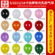 哑光气球加厚圆形乳胶仿美气球5寸10寸12寸生日气球婚礼场景布置