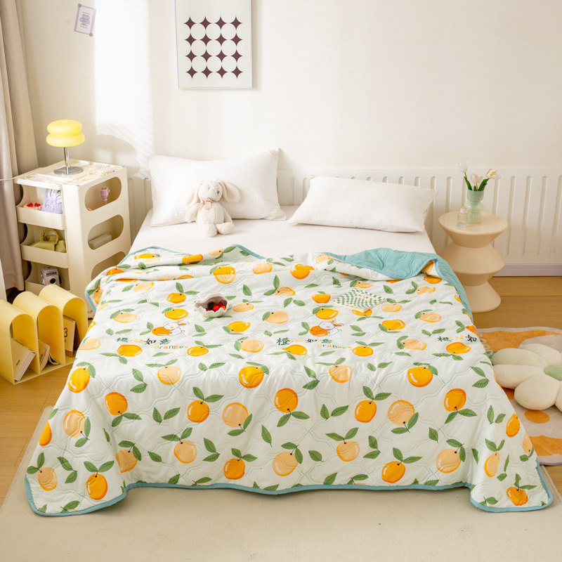 Wholesale Printing Washed Cotton Summer Quilt Event Sales Gift Quilt Airable Cover Summer Thin Duvet Washable Summer Quilt