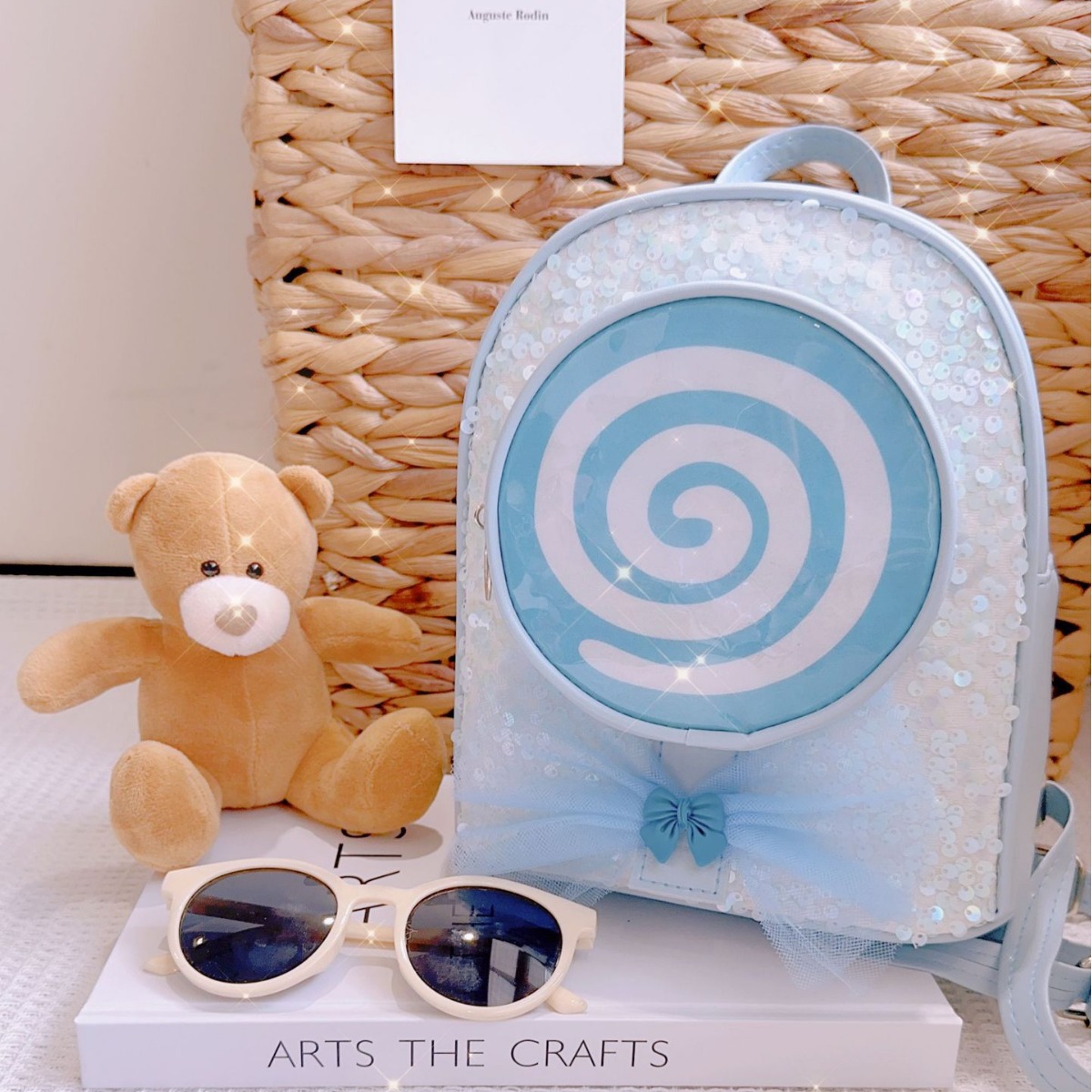 Children's Backpack 2023 New Bow Kindergarten Backpack Fashionable Sequins Lollipop Girls' Backpack