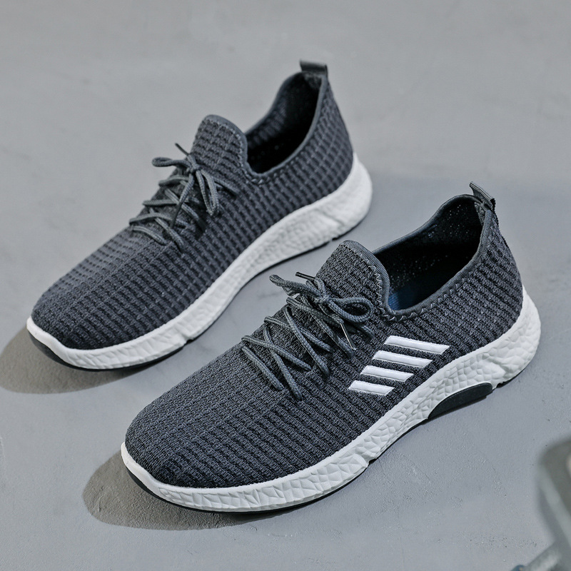 OEM Custom Cross-Border Foreign Trade Casual Sneaker Men's New Low-Top Injection Molding Flyknit Men's Shoes