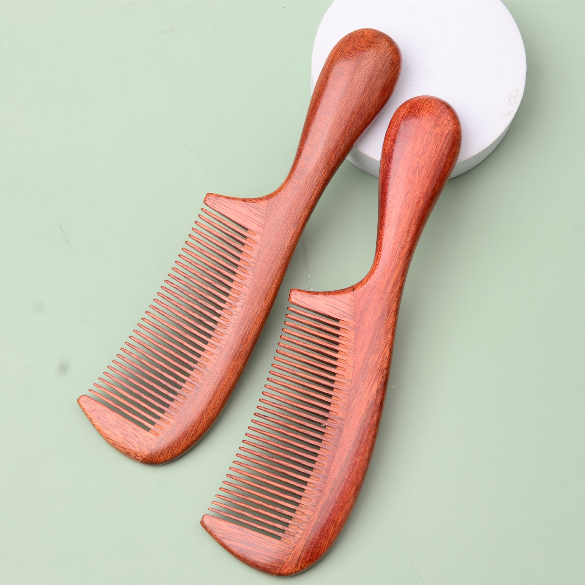 红檀木梳子红檀鼓柄梳 商场超市配送抖音快手网红款支持免费logo