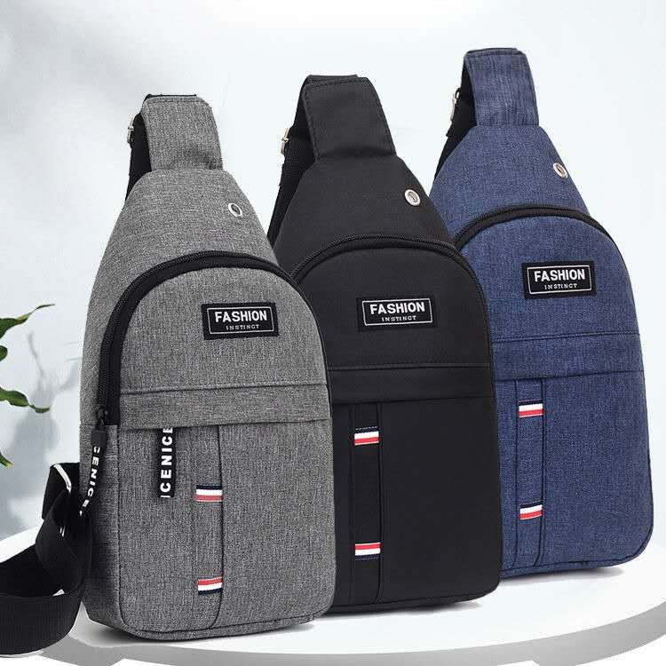 Cross-Border Men's Chest Bag 2022 New Fashion Youth Waist Bag Fashion Sports Small Bag Trend Solid Color Single-Shoulder Bag