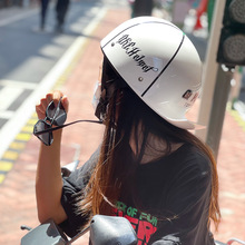 骑克复古头盔电动车女大帽电瓶车哈雷瓢盔通用摩托车夏季可爱半盔
