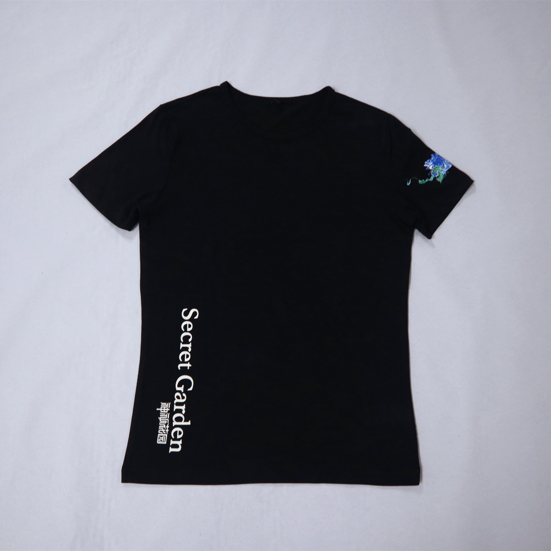 定 制圆领休闲修身印花t恤 套头短袖上衣定 制印logo