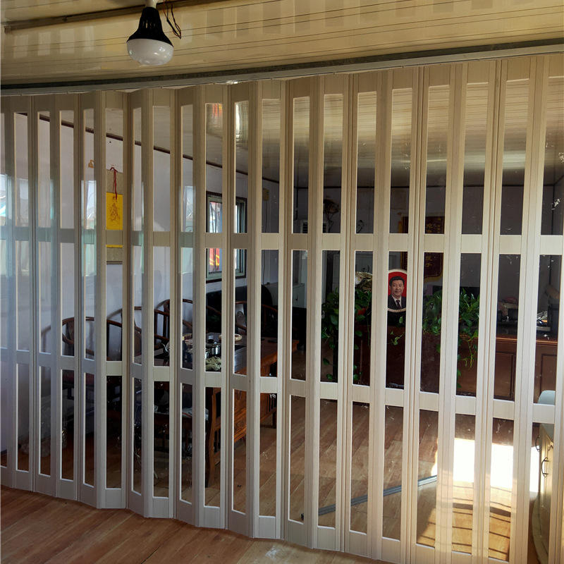 pvc折叠门推拉门免打孔衣帽间塑料简易移开放式厨房临时门