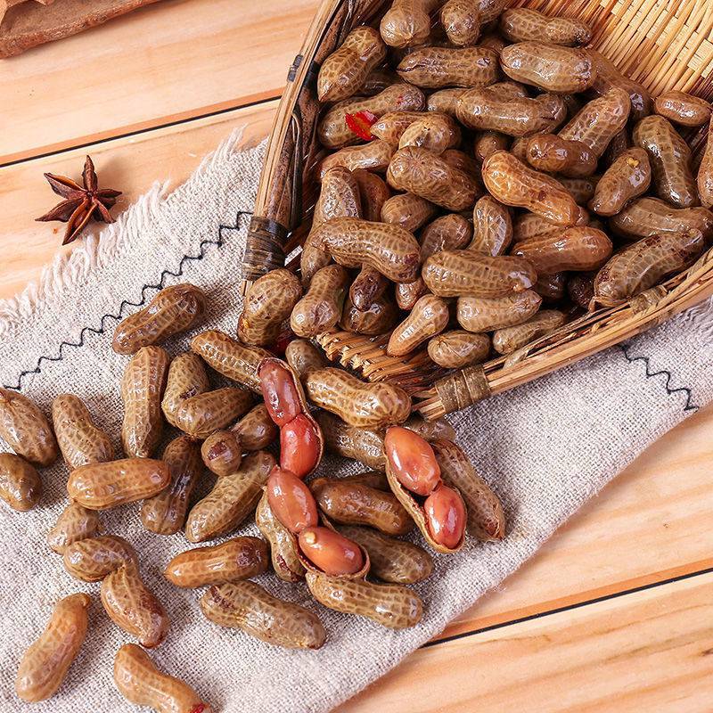 5斤五香味水煮湿花生卤汁水卤味花生308g啤酒伴侣下酒小菜特产