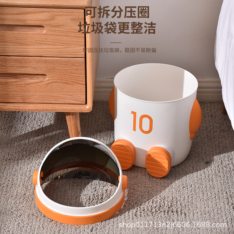 S28 Songtai Creative Spaceman Trash Can with Lid Large Capacity Living Room Bedroom and Household Trash Can Wastebasket Wholesale