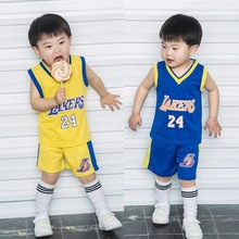 儿童篮球服套装男童宝宝夏季无袖运动新款nba球衣儿童帅气速干潮