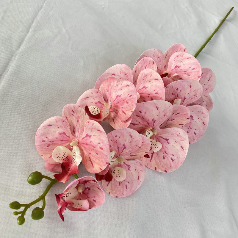 9-Head 3D French Phalaenopsis Wedding Home Decoration Artificial/Fake Flower Hotel Display Wedding Flower Arrangement Set