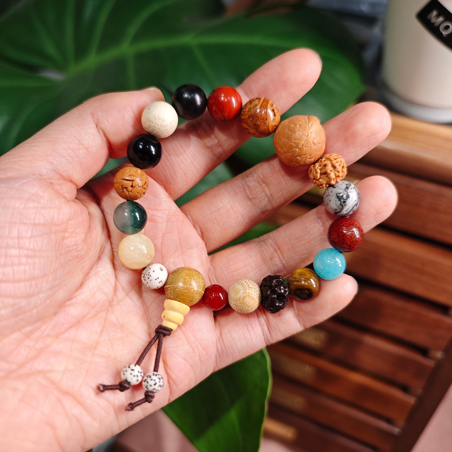 18-Seed Bodhi Bracelet Eighteen Prayer Beads Prayer Bead Bodhi Bracelet Beaded Bodhi Rosary Temple Binding Scenic Spot Memorial