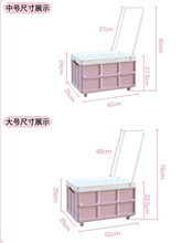 收纳箱书箱学生教室带轮子拉杆可折叠书本书籍装书收纳盒储物箱子