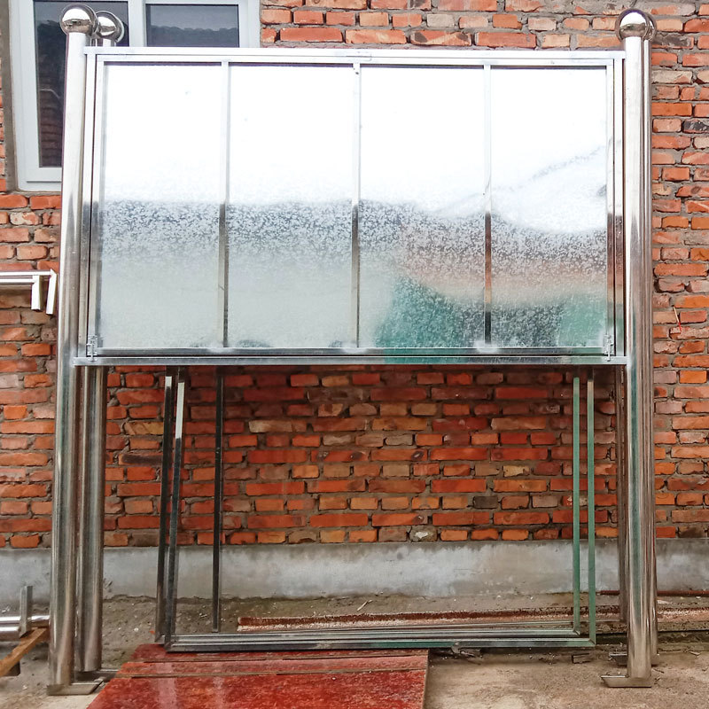 医院工地公园不锈钢河道焊接成型安全信息宣传栏公告牌展示牌展架