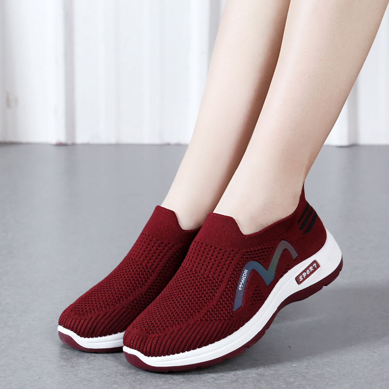 Women's Shoes 2023 New Foreign Trade Women's Shoes Walking Shoes Comfortable Soft Bottom Middle-Aged and Elderly Mom Shoes Old Beijing Cloth Shoes for Women