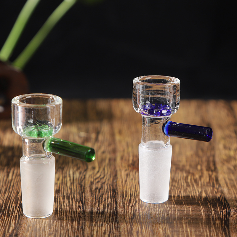 热卖玻璃炮头花式玻璃水烟壶插杆配件烟斗水烟壶配件14mm/19mm