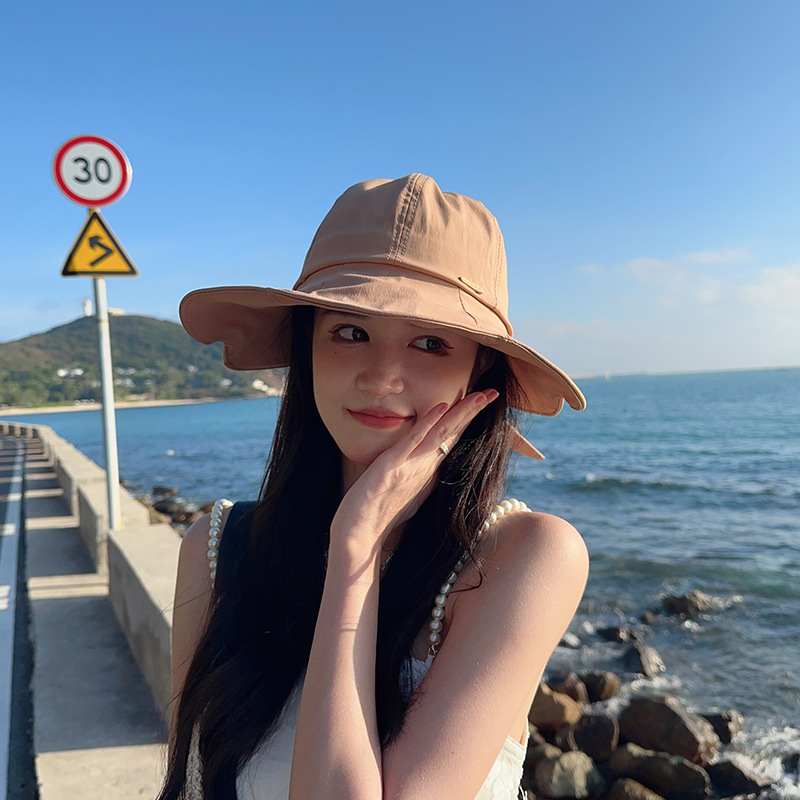 Sun Hat Female 2023 New Sun Protection Hat UV Protection Summer Cover Face Cycling Sun Hat Ladies Bucket Hat