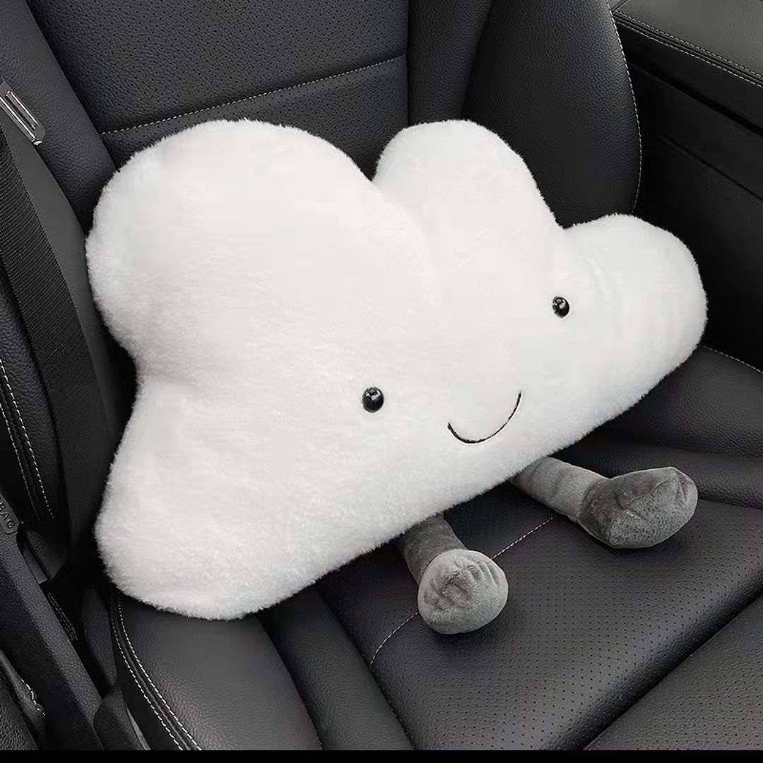 Automotive Waist Cushion Neck Pillow Cartoon Cloud Back Cushion Car Seat Shoulder Shield Waist Pillow Four Seasons Car Supplies Headrest