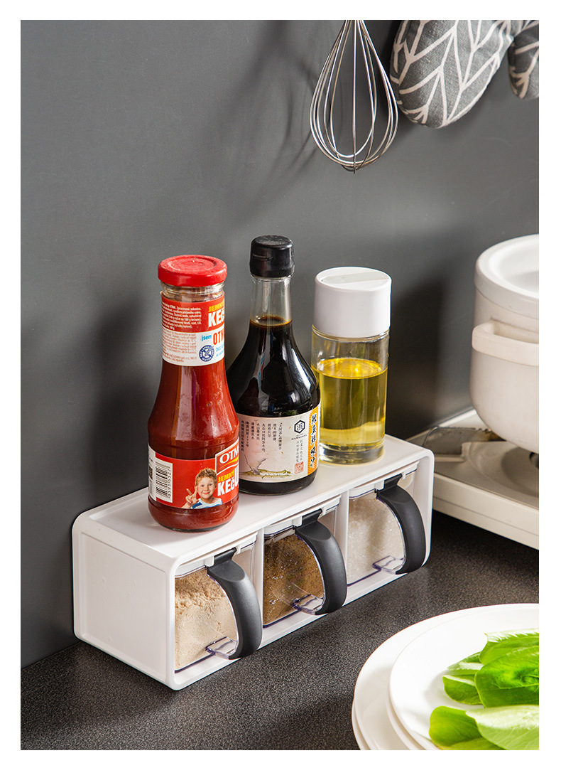 商品信息/information 名称 6373/欧之尚壁挂式调味盒(三格) 颜色