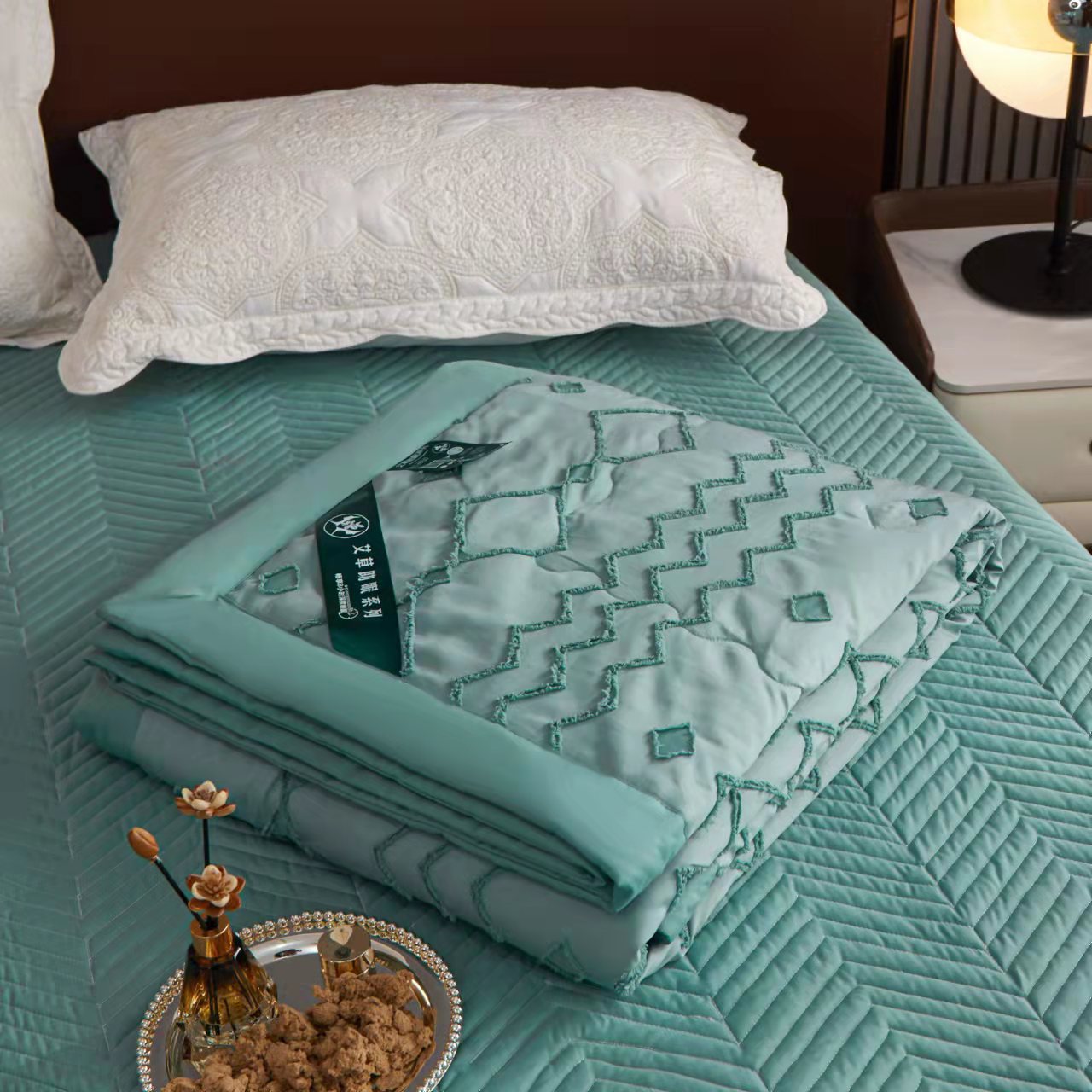 艾绒夏凉被纯艾绒艾草空调被床垫家用夏季被子一件代发送礼礼品