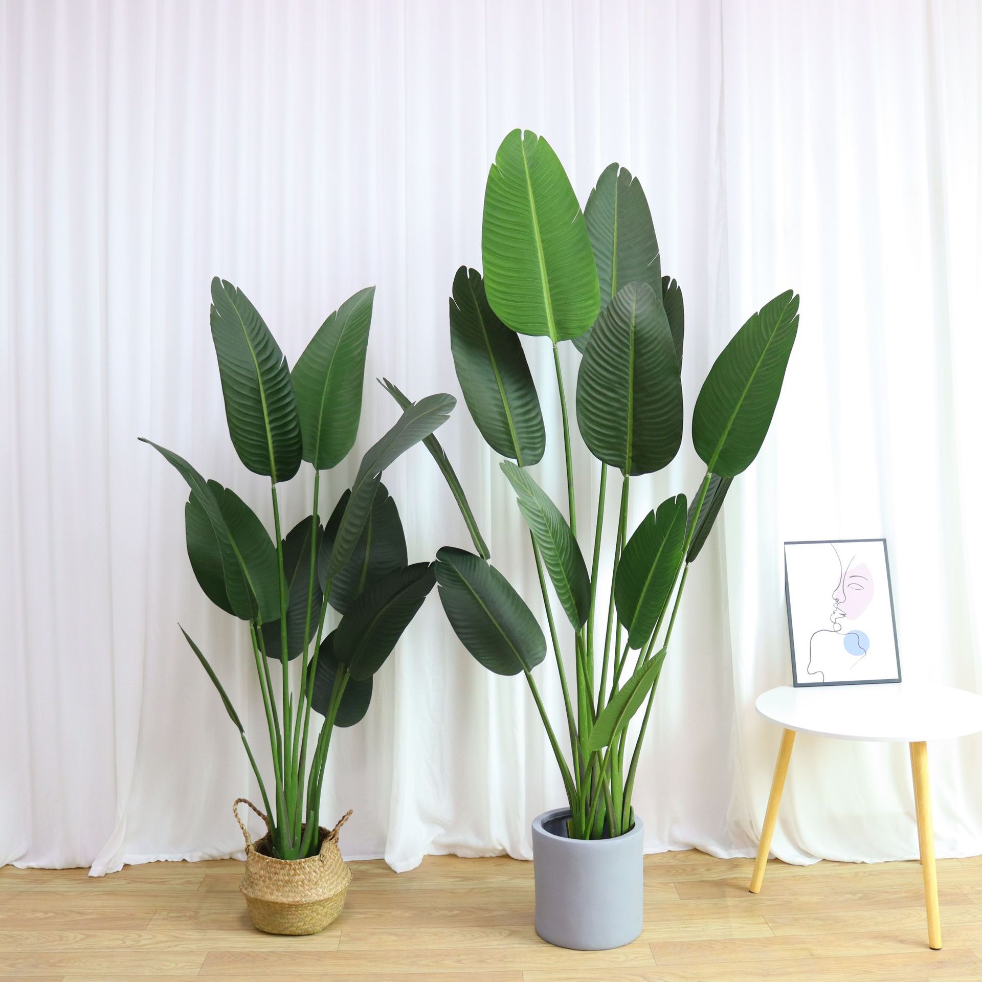 厂家直销北欧仿真植物假天堂鸟盆栽旅人蕉摆件绿植室内装饰